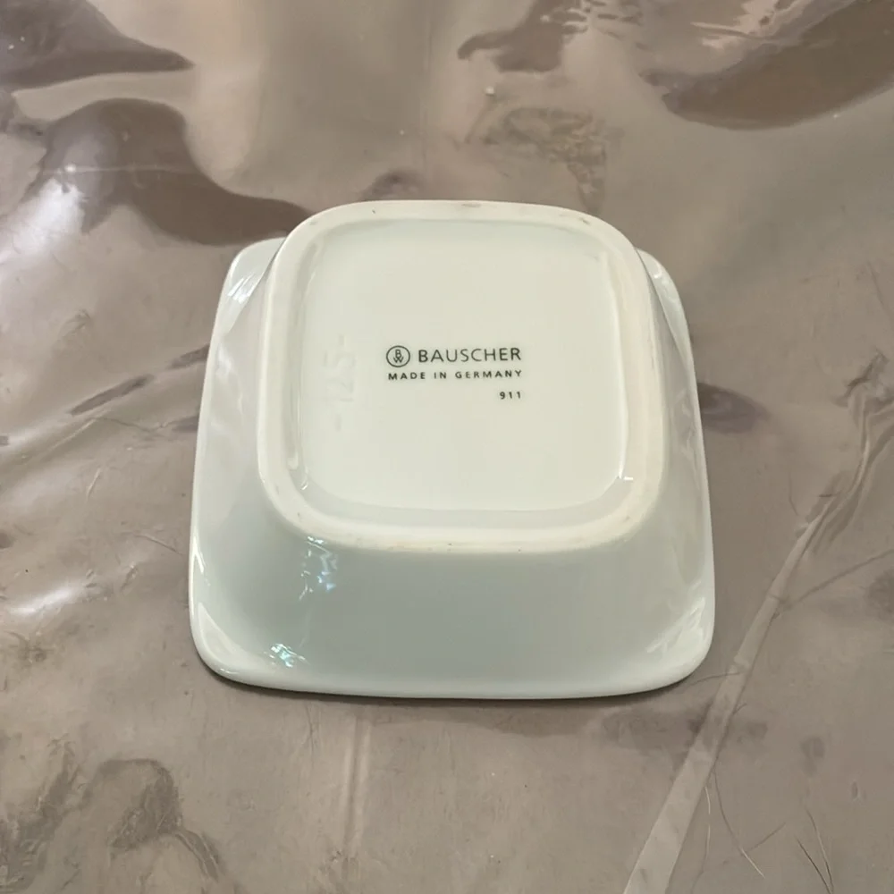 Bauscher White Square Ceramic Bowl